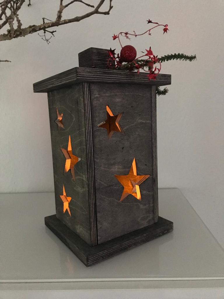 weihnachtslampe braun